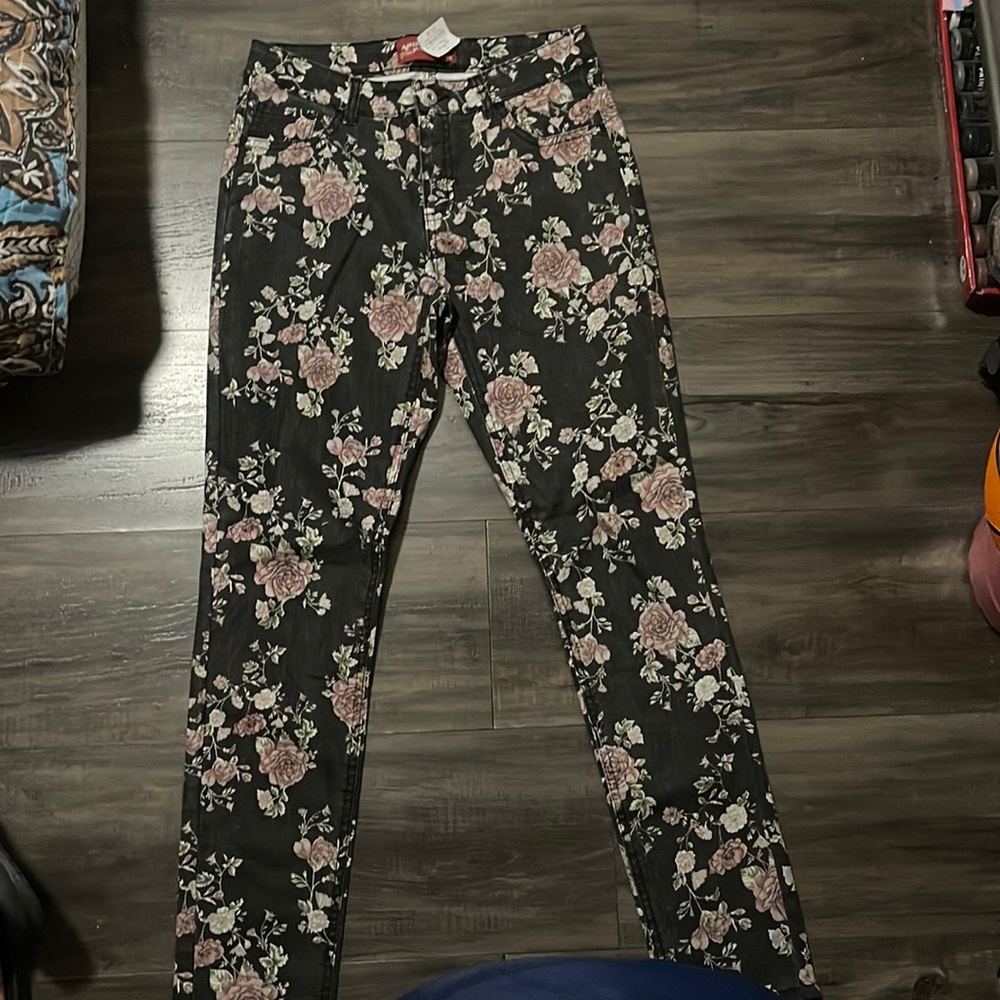 Arizona Floral Print Skinny Jeans